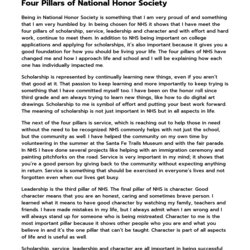 Preeminent Four Pillars Of National Honor Society Free Essay Sample On Post Preview