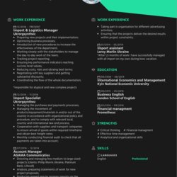 Capital Resume Examples By Real People Import Logistics Manager Sample Samples Image