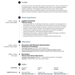 Logistics Associate Resume Sample Profession Writers Specifically Image