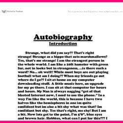 How To Write Autobiography Check More At Biography Essay