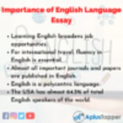 Importance Of English Language Essay On