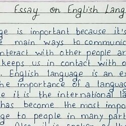 Swell Write Short Essay On English Language