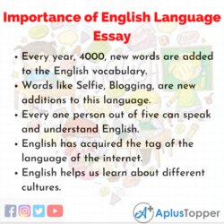 Perfect Importance Of English Language Essay On About