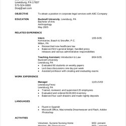 Great Free Sample Career Objective Statement Templates In Ms Word Resume Change