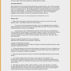 The Highest Standard Resume Objective Statement Examples Entry Level In