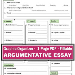 Swell Argumentative Essay Graphic Organizer Template By Mrs Created Argument Original