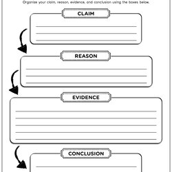 Super Claim Reason And Evidence Graphic Organizer Includes Essay Organizers Informative Conclusion Persuasive
