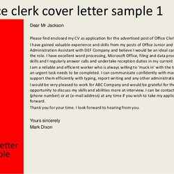 Ambitious And Combative Office Clerk Cover Letter