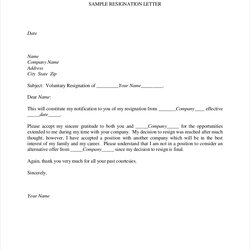 Legit Official Resignation Letter Examples Format Sample Samples Business