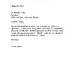 Marvelous Best Teacher Resignation Letters Ms Word Letter