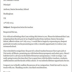 Terrific Free Resignation Letter Templates In Ms Word Teacher Template Sample Post
