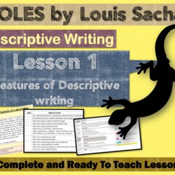 Worthy Holes By Louis Descriptive Writing Sow Lesson Features Op