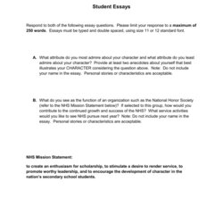 Terrific Essay Honor Society National Application Questions Student