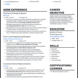 Peerless Mechanical Design Engineer Resume Examples For Standout Example