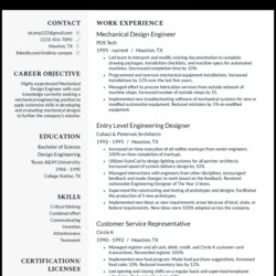 Best Mechanical Engineer Resume Format And Templates With Tips