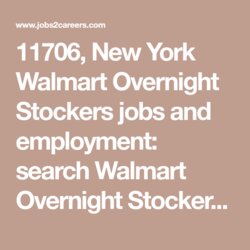 Fine New York Walmart Overnight Jobs And Employment Search