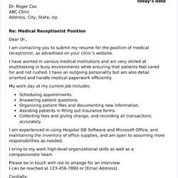 Superb Medical Receptionist Cover Letter Sample Letters Samples Job Resume Examples Interview Summary