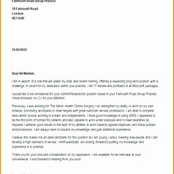 Peerless Medical Receptionist Cover Letter Free Samples Examples Format Application Resume Luxury Of