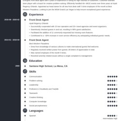 Hotel Front Desk Resume Sample Complete Guide Tips Accountant Entry Administrative Example Template Concept