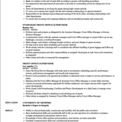 Excellent Hotel Front Desk Manager Resume Examples Example Gallery