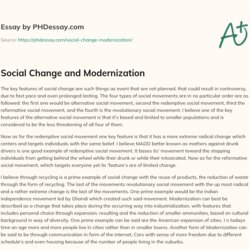The Highest Standard Social Change And Modernization Words