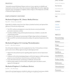 Out Of This World Mechanical Engineer Resume Writing Guide Templates Engineering Samples