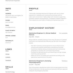 The Highest Quality Mechanical Engineer Resume Writing Guide Templates