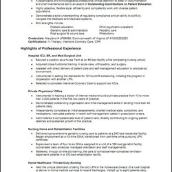 Outstanding Free Resume Templates For Nurses Practical Sample Grad Example