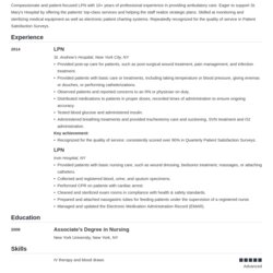 Tremendous Licensed Practical Nurse Resume Sample Tips Student Example Template