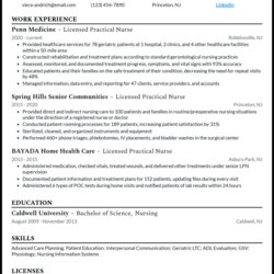 Very Good Licensed Practical Nurse Resume Examples For Professional Example