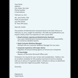 Worthy Sample Job Cover Letter Templates At