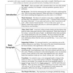 Spiffing Structure Of Personal Narrative Essay Writing Story Narratives Written