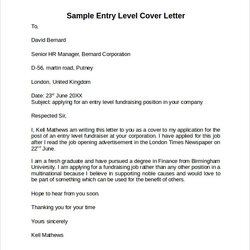 Outstanding Free Entry Level Cover Letter Templates In Sample Template Resume Examples Letters Assistant