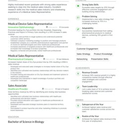 Eminent Medical Device Sales Representative Resume Examples Guide For