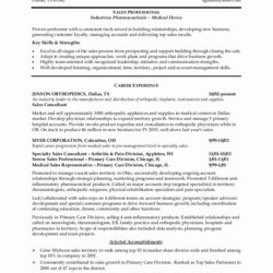Wonderful Medical Device Sales Resume Example Sample Examples Objective Template Resumes Apr