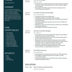 Terrific Front Office Manager Resume Samples And Templates Sample Gallant
