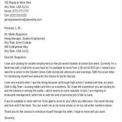 Brilliant Cover Letter For Student Free Sample Example Format Download Job Template Letters