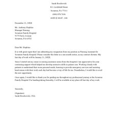 Super Best Nursing Resignation Letters Samples Letter