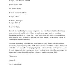 Worthy Best Nursing Resignation Letters Samples Letter