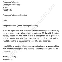 Capital Resignation Letter Sample Gob Nurse Example