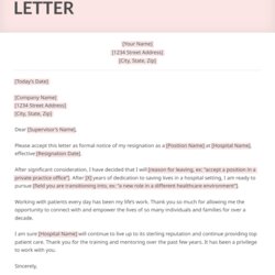 Spiffing Nurses Resignation Letter Sample Database Template Collection Nurse