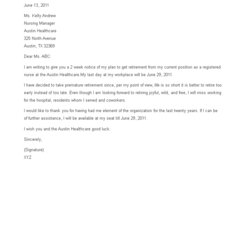 Champion Registered Nurse Resignation Letter Collection Template