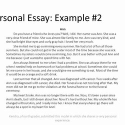 Sterling About Me Paper Example Elegant Personal Essay Examples Topics Format Narrative Essays College