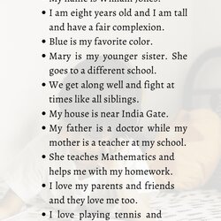 Perfect Myself Essay For Boy Words Kids Students In English On