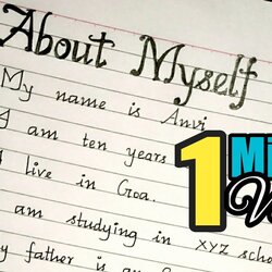 About Myself Ten Lines Short Essay On Writing