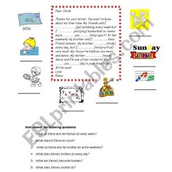 Fine Writing Letter Present Simple Worksheet By Ali Preview