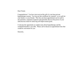 Capital Gift Certificate Cover Letter In Word And Formats