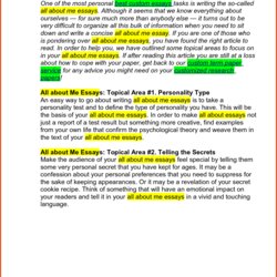 High Quality Introduce Yourself Essay Sample College Admissions Good Essays School Application How To Start