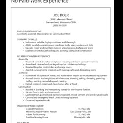 Outstanding Functional Work Experience Resume Sample Templates At Template