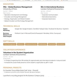 Perfect Resume Format Examples For Students With No Work Experience Sample